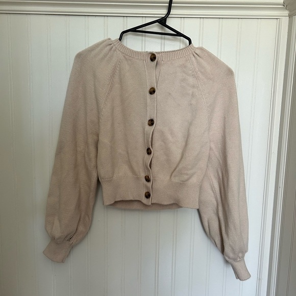 Ann Taylor Womens Cream Cardigan Sweater - Picture 1 of 3